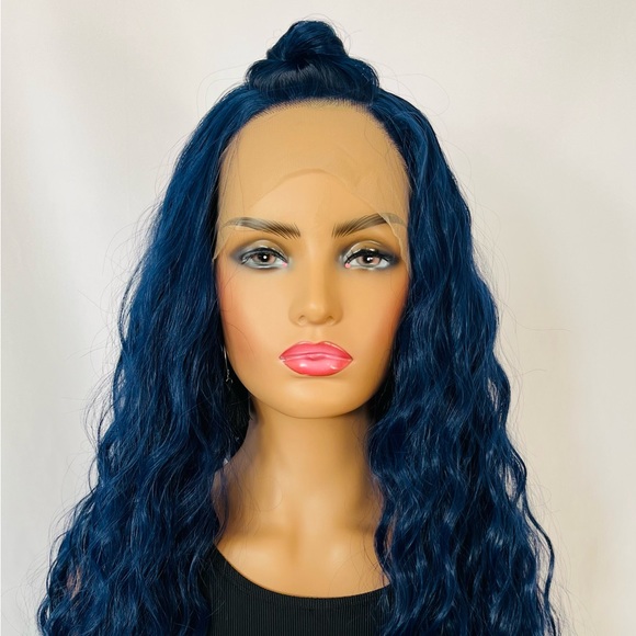 Gorgeous 24” Indigo Blue 13x2.5 Lace Front Wig for Daily Wear-Events-Cosplay - Picture 9 of 13